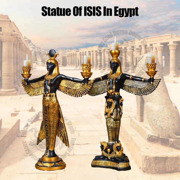 Statue du dieu de la vie égyptien Isis, modèle bougeoir, pyramide égyptienne, Souvenir touristique, accessoires de décoration de salle de maison, chandelier
