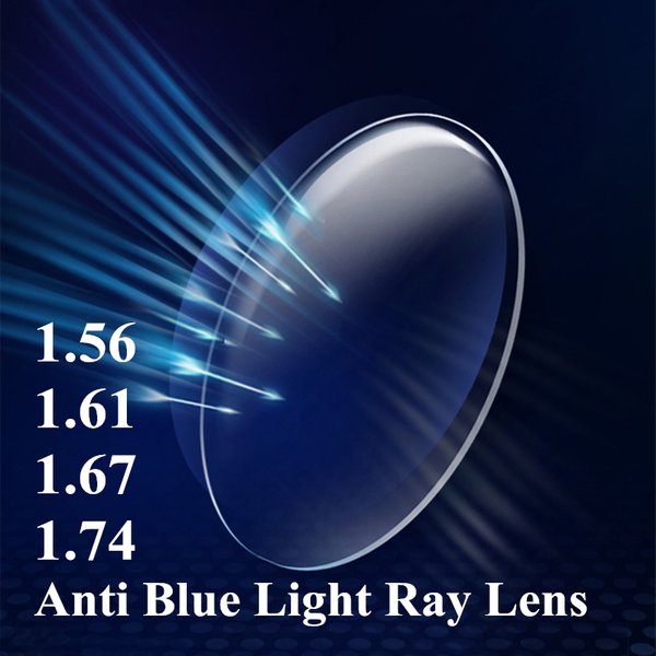 Lentilles optiques asphpopularité en résine CR-39 anti-rayons bleus indice 1.56 1.61 1.67 pour myopie hypermétropie presbytie