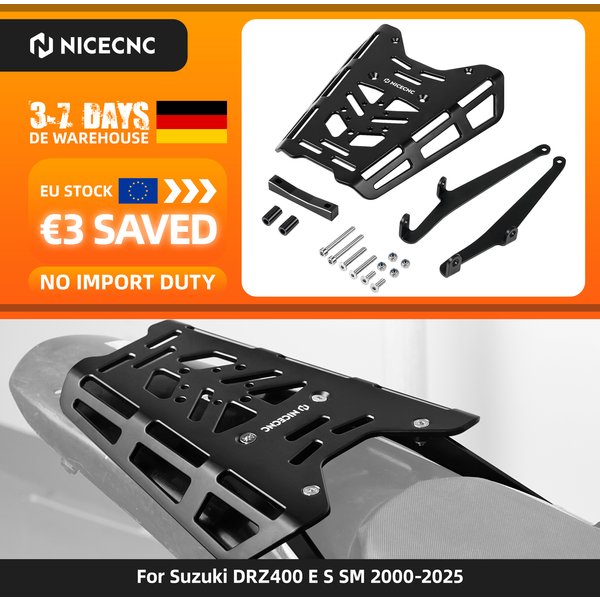 (EU-Lager) Für 2024 Suzuki DRZ400 DRZ400E DRZ400S DRZ400SM Hinterer Gepäckträger Heckgepäck-Kit DR-Z400 E S SM 2000-2024 DR-Z4S Z4SM
