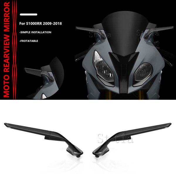 Für BMW S1000RR S1000 RR s1000rr 2009-2018 Motorrad Spiegel Modifizierte Wind Flügel Einstellbare Dreh Rückspiegel