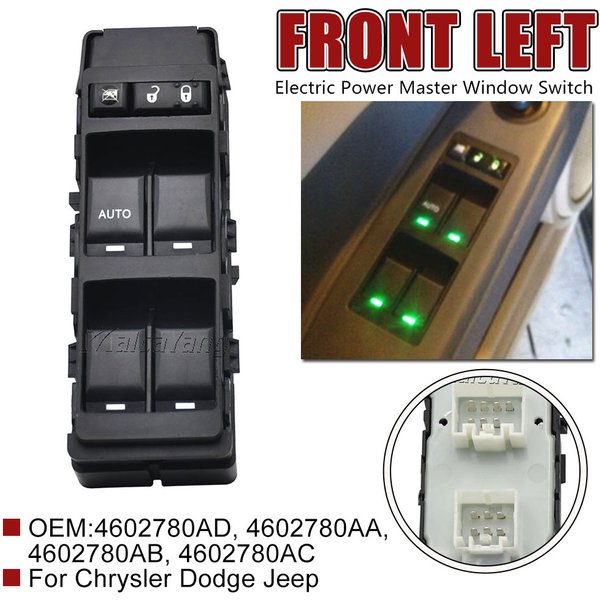 Joli de commande de vitres électriques, bouton Sotchi pour Jeep Compass, Sebring Dodge Avenger, 200, 300