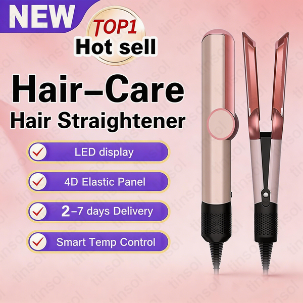 Tinsol Lisseur et Sèche-Cheveux 2-en-1 à Ions Négatifs, Outil de Coiffage Longue Durée, Machine Sèche-Cheveux pour Salon