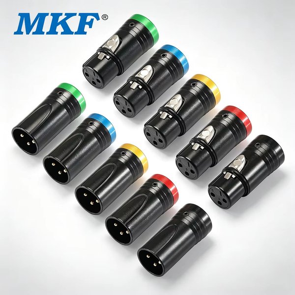 XLR Stecker-Buchse-Verbinder 90 Grad Rechtwinklig L-förmig Vergoldet 3-polig Verstellbarer DIY Audio-Stecker für Mikrofon Mischpult Patchkabel