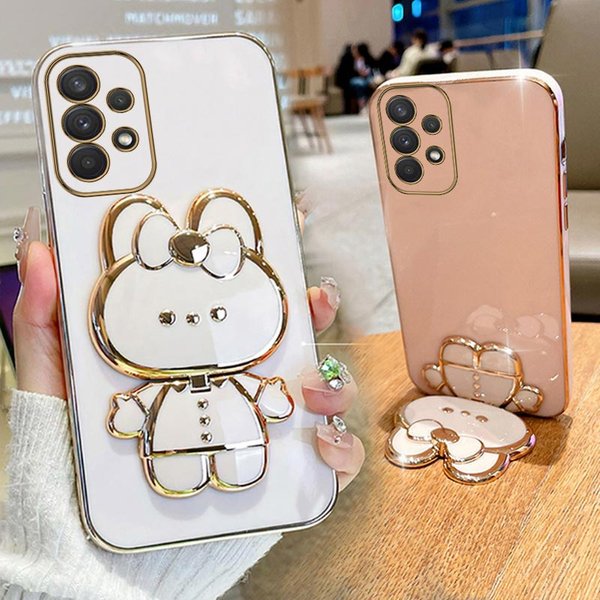 Spiegel Überzug Telefon Halter Fall Für Samsung Galaxy A53 A73 A33 A52 A52s A72 A32 4G 5G A51 a71 A12 A31 A21S A50 A54 Stand Abdeckung