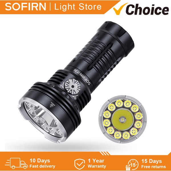 Sofirn IF30 12000lm SFT40 lampe de poche LED puissante 32650 batterie lanterne USB C torche Rechargeable lumière extérieure IPX8 étanche