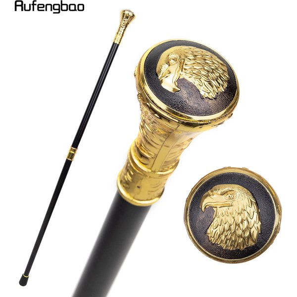 Gold Luxus Eagle Hawk Kopf Relief Gehstock Mode Dekorative Gehstock Gentleman Elegante Cosplay Knopf Crosier 93 cm