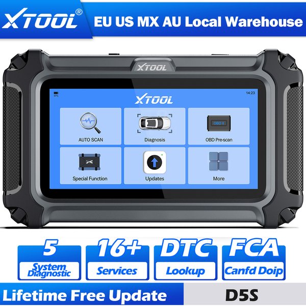 Neuester XTOOL D5S OBD2-Scanner 5 Systemdiagnosetools 16+ Reset-Codeleser CAN FD FCA Automotive Scanner Lebenslanges kostenloses Update