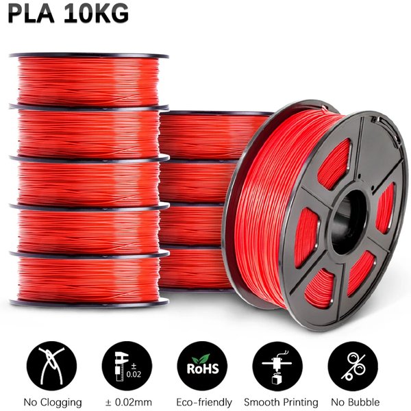 JAYO 3D-Drucker-Teil PETG/PLA Meta/PLA/SILK/PLA PLUS/TPU Filament 1,75 mm für 10 Rollen FDM 100% blasenfrei Bastelteil DIY-Material
