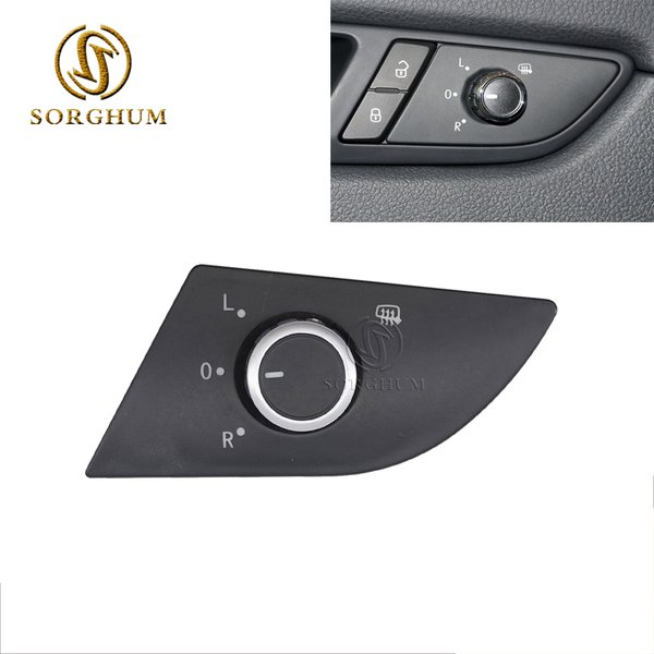 SORGHUM New Chrome Front Left Door Rearview Mirror Switch Adjust Heat 56D959565A For Volkswagen VW Passat B7 4Motion 2011-2015