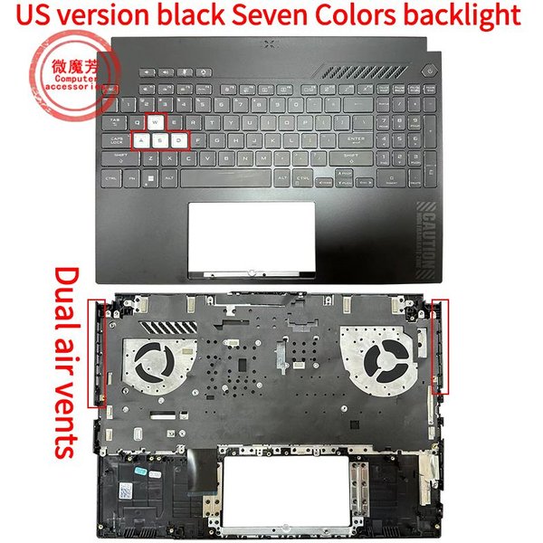 US English NEW Laptop Keyboard with frame For ASUS 3/4 FX507 FX517 FA507