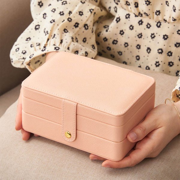 Large Capacity PU Leather Jewelry Box Display Organizer Multi-Function for Necklace Ring Bracelet Travel Storage Box Showcase