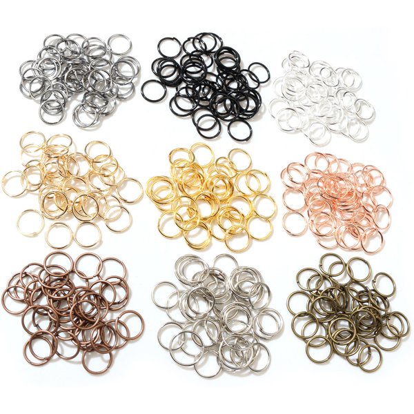 200pcs/Lot 3/4/5/6/7/8/10mm Metal DIY Jewelry Findings Open Single Loops Jump Rings & Split Ring for jewelry making