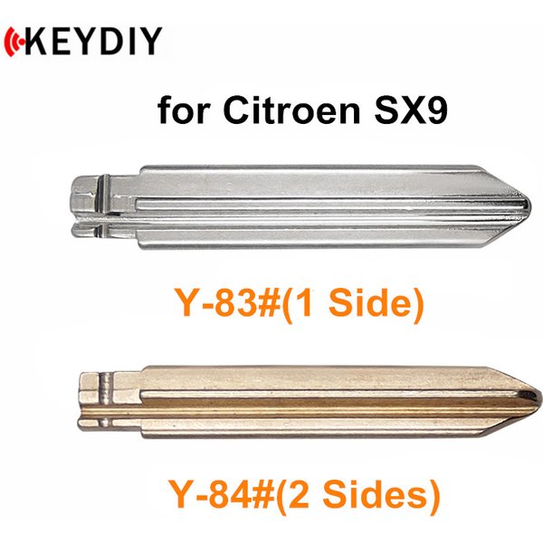 10 pièces KEYDIY KDVVDI/JMD # 83 # 84 lame de clé télécommande pliante vierge non coupée en métal de remplacement Y-83 # Y-84 # pour clés de voiture Citroën SX9