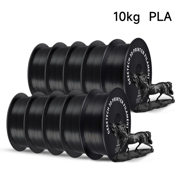 GEEETECH 10Kg dans une boîte mat/PETG/soie PLA/TPU/ABS 3D PLA Filament 1.75mm fil de bobine pour matériel d'imprimante 3D, sécurité