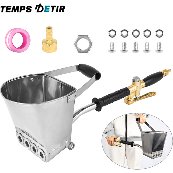 4 Hole Cement Spray Gun, Home Cement Mortar Spraying Machine, Portable Pneumatic Tool Sand Gun Machine Mortar Grouting Machine