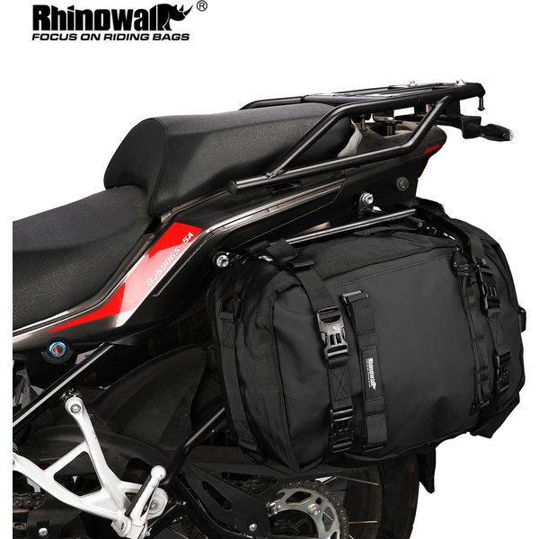 Rhinowalk Motorcycle Side Bag Waterproof Rear Seat Bag 10L 20L 30L Multi-Function Backpack Bumper Modification Luggage Pack