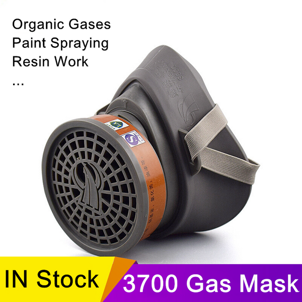 Masque à gaz chimique demi-visage respirateur cartouches filtrantes au carbone formaldéhyde Painti Spray Protection des travaux industriels