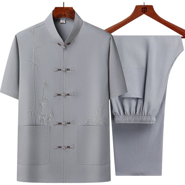 Herren-Sets (Hemd + Hose) 2026 Sommer neuer Stil Herrenmode Hemd Kurzarmhemd Hochwertige Hemden Herren Zweiteiler