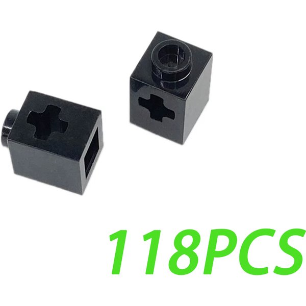 Technik-Bausteine Teile 73230 1x1 Stein mit Kreuzachsenloch MOC DIY Montage Partikel-Puzzle Spielzeug Geschenke 50G/118 Stück