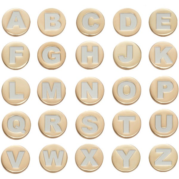Bling Gold Letter Shoe Charms for Clog Sandals Shoe Decoration Alphabet Characters Shoes Charm Pins for Boy Girl Men Women 1PCS