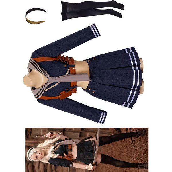 Film ventouse Cosplay poinçon bébé poupée Costume femmes uniforme jupes Costume Halloween carnaval fête bataille robe scène spectacle robe