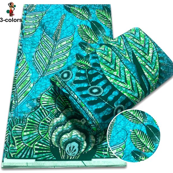 Tissu africain en coton imprimé diamant doré avec perles, tissu en cire Ankara avec pierres, robes de soirée de haute qualité pour femmes