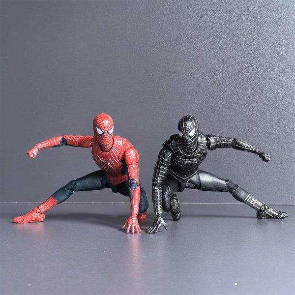 14CM Figurka Spider-Mana Tobey, ruchoma, kolekcjonerska, model do składania, ozdoba na biurko, swobodna ruchliwość stawów, modny prezent-niespodzianka