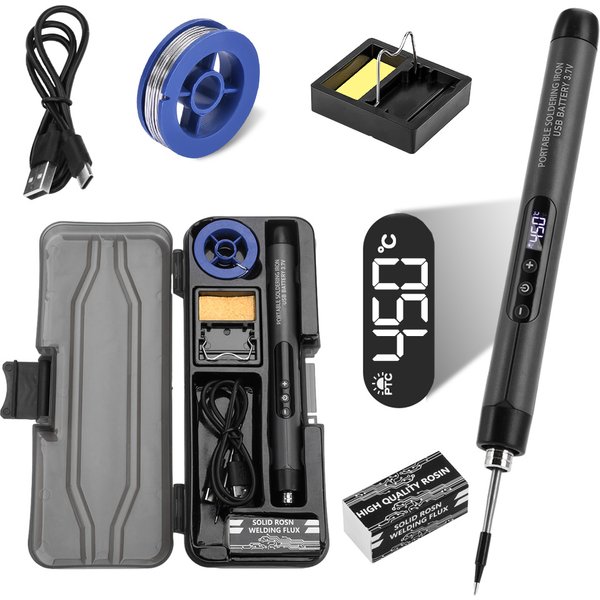 Fer à souder USB, Mini petit ensemble de fer à souder, Interface domestique Portable de Type C, batterie 600mAh, température réglable