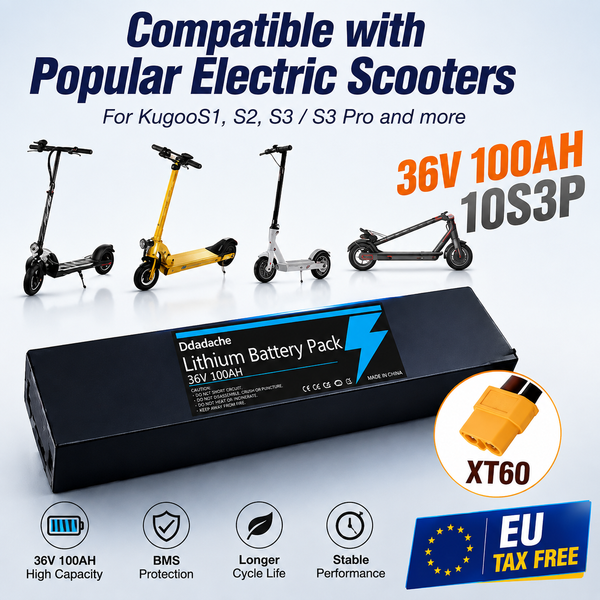 Verbesserter, wiederaufladbarer 10S3P 36V 10000mAh 42V Elektro-Akku 18650 Lithium M365 für XT60-JST XT30-JST XT60-SM XT60-Stecker