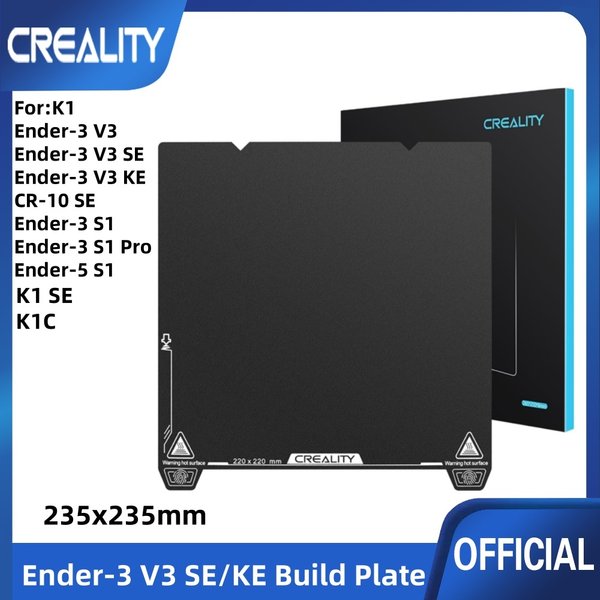 Creality Build Plate 235x235mm Powłoka EP Teksturowane prześcieradło Elastyczna platforma magnetyczna ze stali sprężynowej do Ender 3 V3 KE