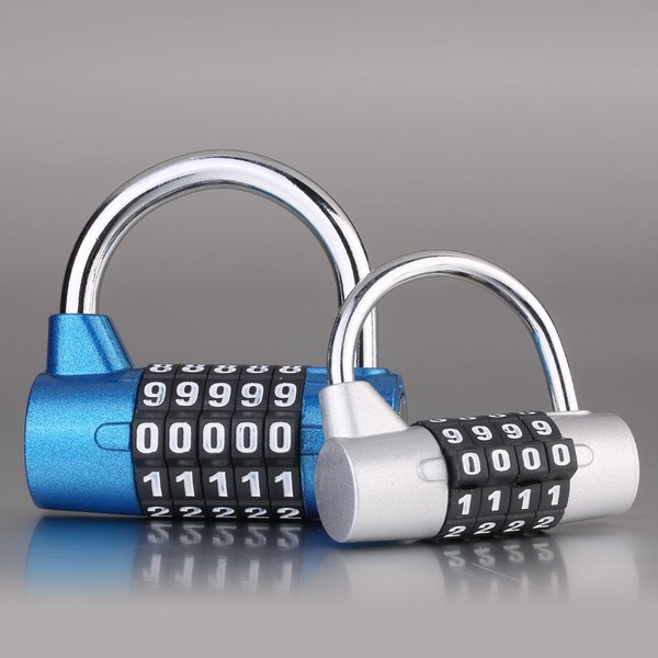 Combinaison de numéro à 4,5 chiffres, mot de passe de voyage, cadenas à combinaison en alliage de Zinc, 4 couleurs codées, sécurité en toute sécurité, nouveau