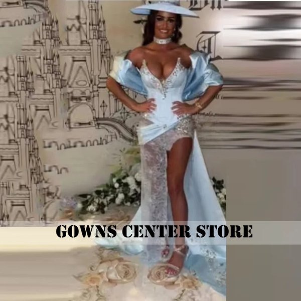 Modern Customized Cocktail Dress Floor Length Gown Sleeveless Party Gown Beading Strapless Prom Wedding dress