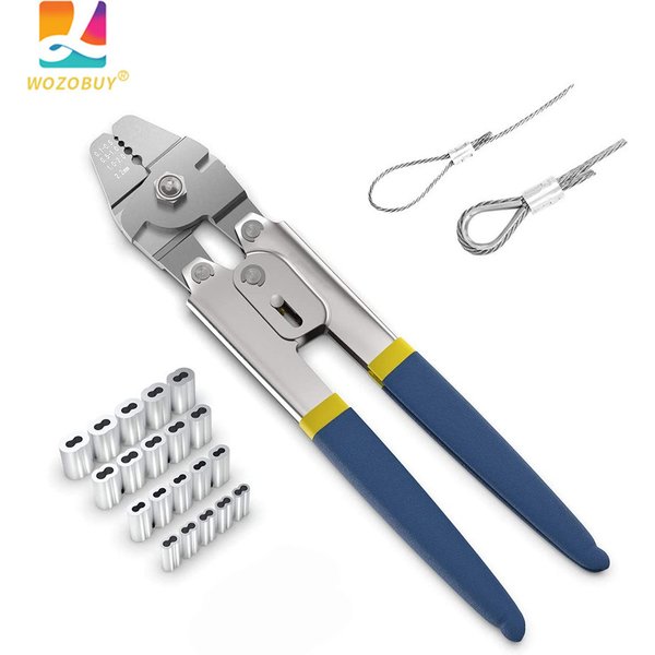 Outil de sertissage de câble métallique, sertissages de câble, virole à double barillet en aluminium, manchon de boucle de sertissage, 0.1mm-2.2mm