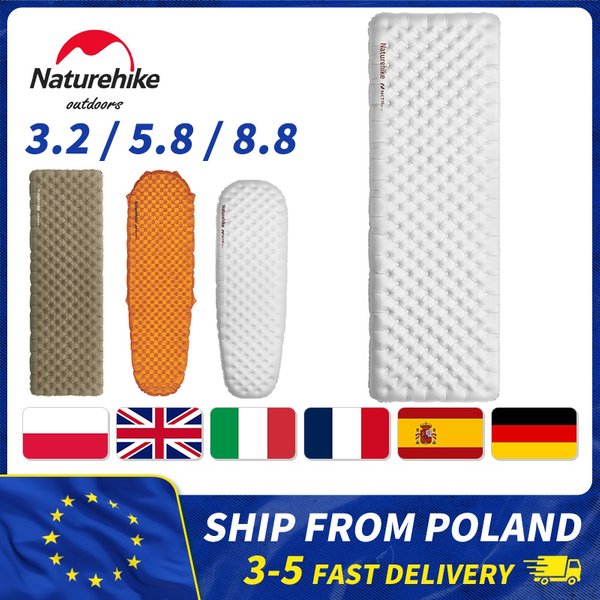 Naturehike Campingmatte 3,2/5,8/8,8 High R Value Ultraleichte warme aufblasbare Matratze Outdoor Tragbare faltbare aufblasbare Matten