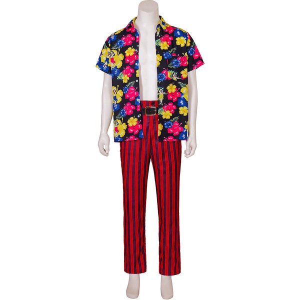 Ace Ventura Cosplay Pet Detective Costume Mens Shirt Pants Belt Hawaiian Vacation Full Set Halloween Carnival Outfit