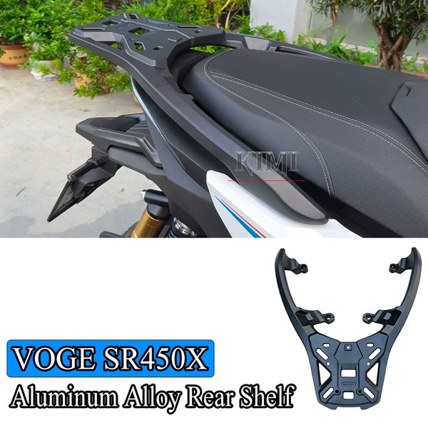 Pour la modification de la moto VOGE SR450X SR 450X, support arrière monobloc en alliage d'aluminium, accessoires de support de coffre arrière.