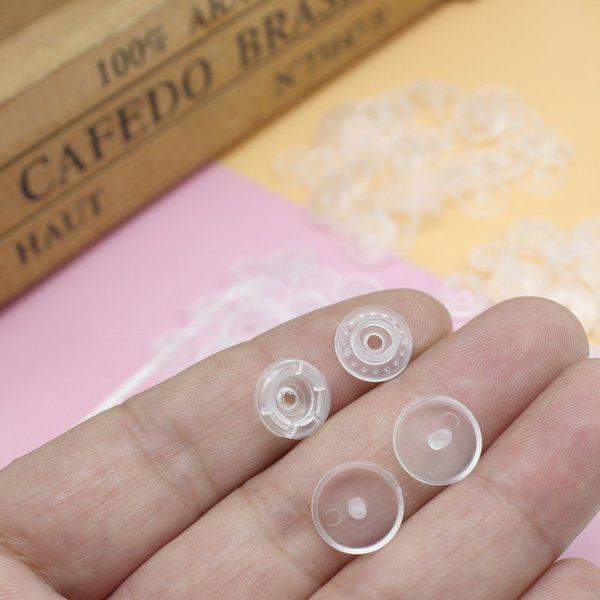 Boutons-pression transparents en résine, 50 ou 100 pièces, accessoires vestimentaires, attaches à pression T5 12mm, boutons en plastique