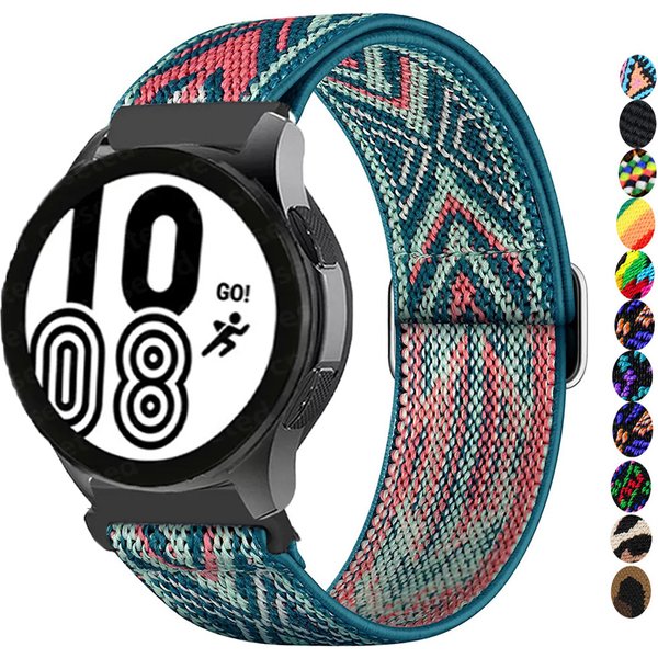 20 mm 22 mm Armband für Samsung Galaxy Watch 4 Classic 46 mm/6 Classic/Gear S3/5/5 Pro 44 mm 40 mm Nylon elastisches Huawei GT 2/3 Pro Band