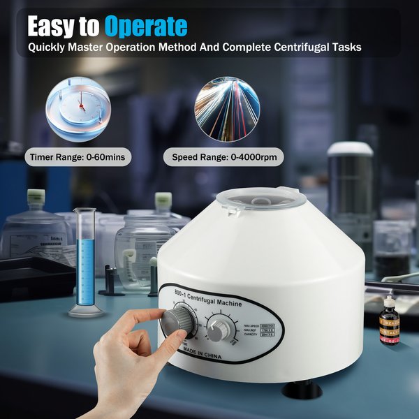 Centrifugeuse de laboratoire électrique 800-1 1790xg, centrifugeuse de Table médicale pour la recherche scientifique scolaire, synchronisation réglable 6x20ml