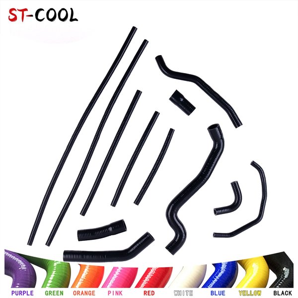 Pour Yamaha Fazer FZ1 FZ-1 2006-2010, tuyaux de radiateur en silicone pour liquide de refroidissement, 2007, 2008, 2009, kit de tuyauterie, 12 pièces.