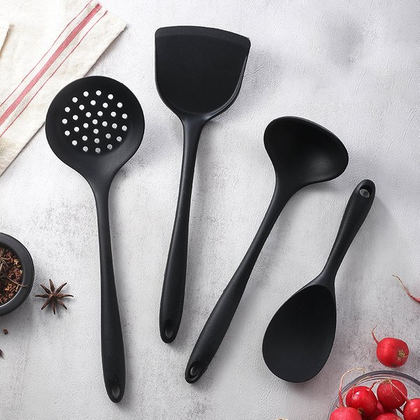 1 jeu d'ustensiles de cuisine en Silicone, spatule, Pot antiadhésif, ustensiles de cuisine, cuillère à fuite, accessoires de cuisine