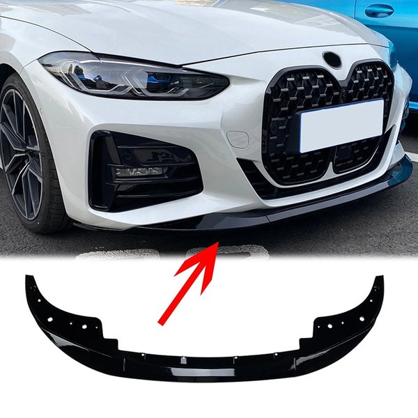 Glänzend schwarzer Frontspoilerlippe für BMW 4er Coupé M-Performance G22 G23 G26 2020-2024 Auto Diffusor Bodykit Spoiler