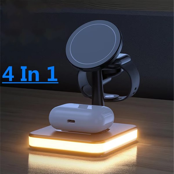 3-in-1 Magnetisches Kabelloses Ladegerät für Magsafe iPhone 12 13 14 15 16 17 Pro Max Apple Watch Airpods Pro Schnelle Ladestation