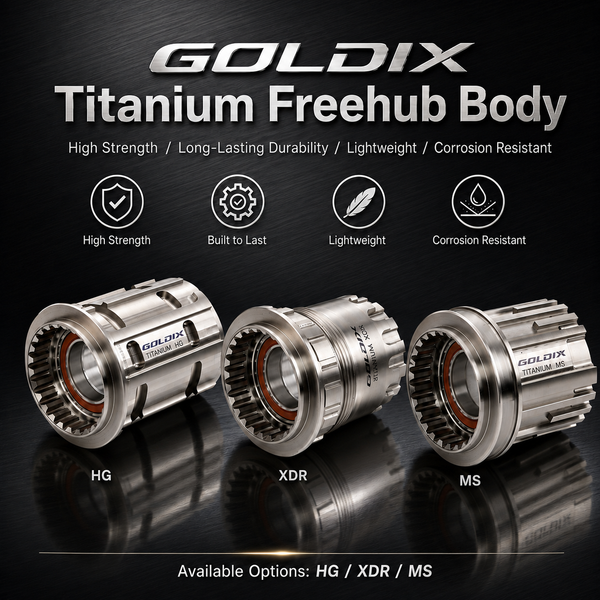 GOLDIX Titanlegierung Freilaufkörper MTB HG XD MS Road HGR XDR MSR Kompatibel mit den Meisten GOLDIX Nabenmodellen Leichtgewichtig Langlebig