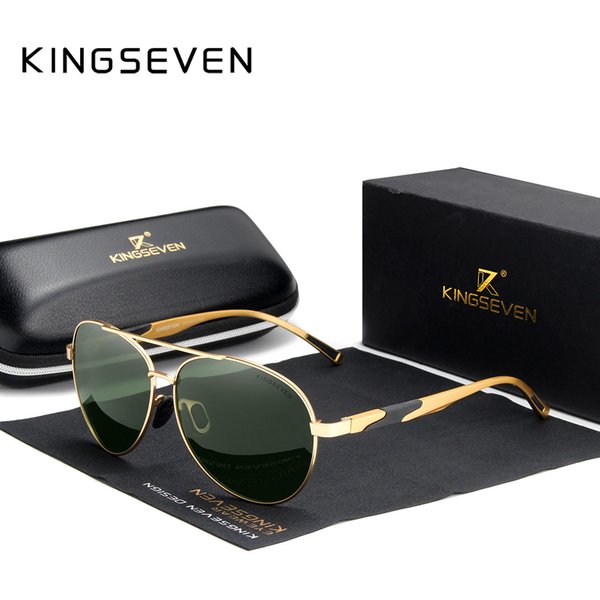 KINGSEVEN Brand Design Aluminum Men's Sunglasses Polarized High Definition Lens Driving Mirror Sun glasses Women Gafas De Sol