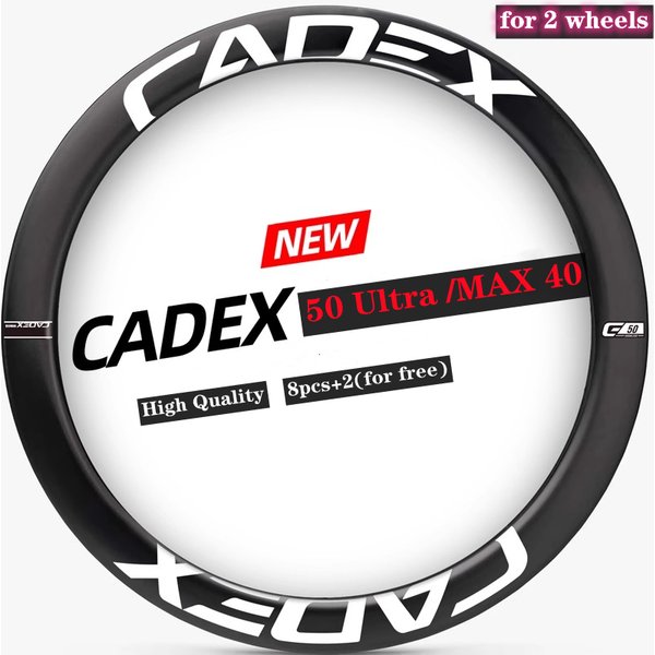 CADEX 50 ULTRA Rennrad Räder Aufkleber Radfahren Wasserdichte Folie Fahrrad Felgenaufkleber Fahrradzubehör MAX40 Laufradsatz 50D 40D