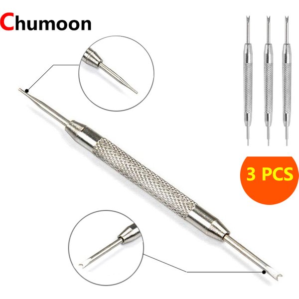 3pcs Metal Watch Band Repair Tool Stainless Steel Bracelet Watchband Opener Strap Replace Spring Bar Connecting Pin Remover Tool