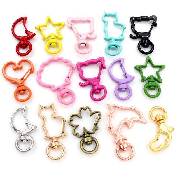 10 teile/los Snap Haken Trigger Clips Schnallen Für Schlüsselbund Karabiner Karabiner Haken für Halskette Schlüssel Ring Verschluss Schmuck Liefert