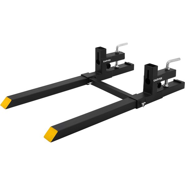 Fourches à palettes à pince robustes pour godet de chargeur de tracteur, longueur 43"/60", capacité 2500/4000 lb, barre stabilisatrice réglable, attache rapide pour chargeuse compacte, pour usage