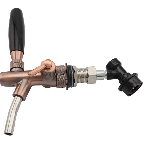 Adjustable Draft Beer Tap With Liquid Ball Lock Disconnect Chrome Plating Flow Control Beer Faucet Homebrew Kegerator